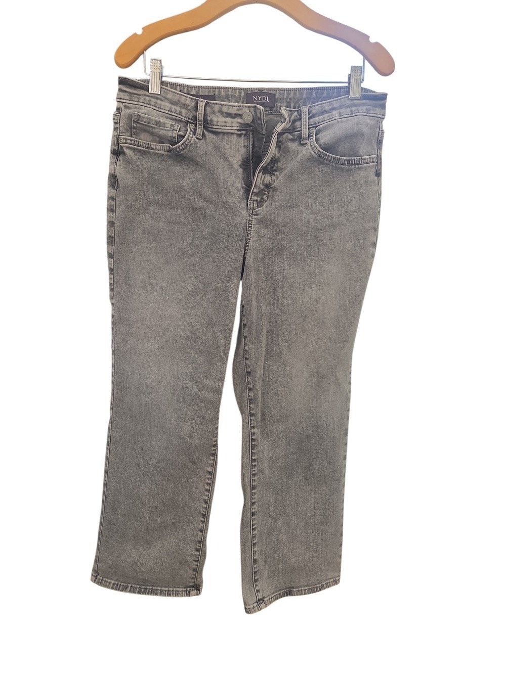 NYDJ Gray Straight Jeans Women's Size 10